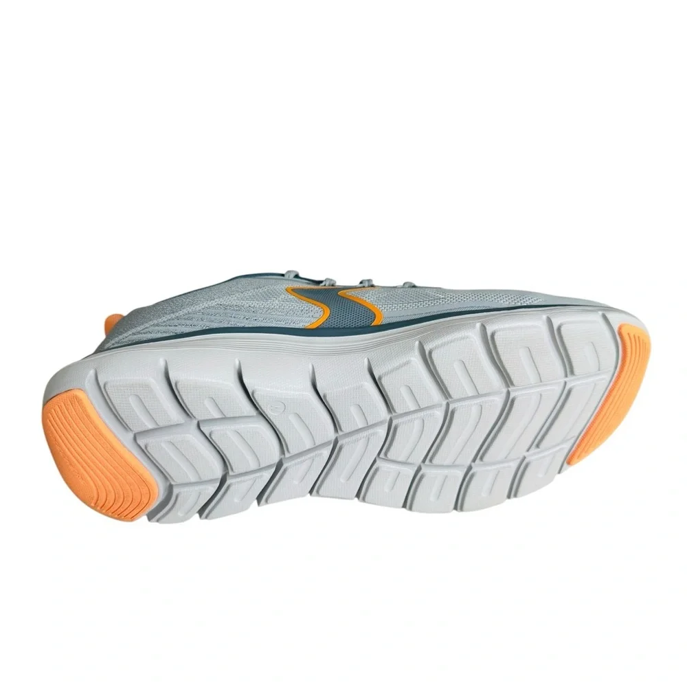 Skechers Flex Lite Air Cooled Memory Foam Men’s Shoes Gray Orange Size 10